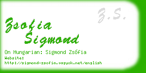 zsofia sigmond business card