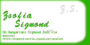 zsofia sigmond business card